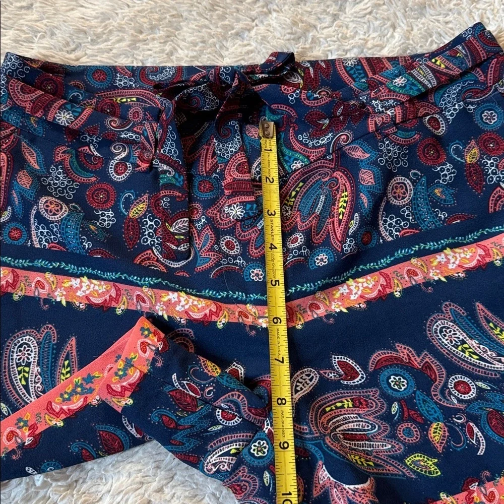 LOFT Shorts Womens Multicolor Paisley Print Boho Colorful Festival size 0